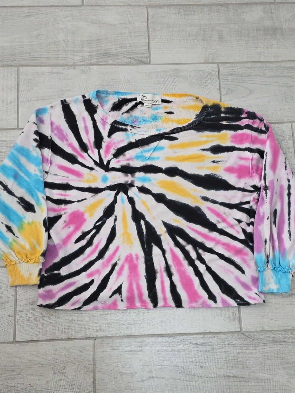 Vintage Havana Tie Dye Cropped Sweater Women's Size Small